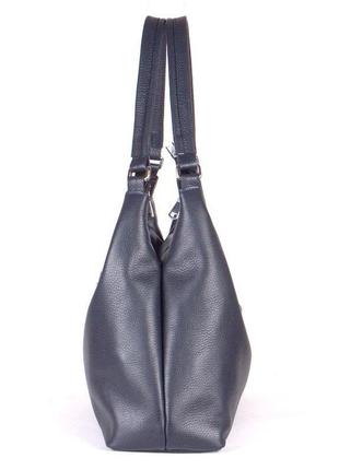 Шкіряна сумка жіноча 39 темно-синій флотар 013901039 фото