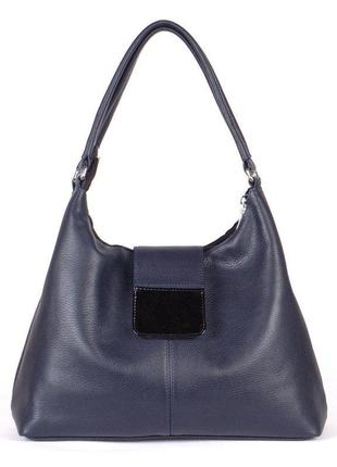Шкіряна сумка жіноча 39 темно-синій флотар 013901036 фото