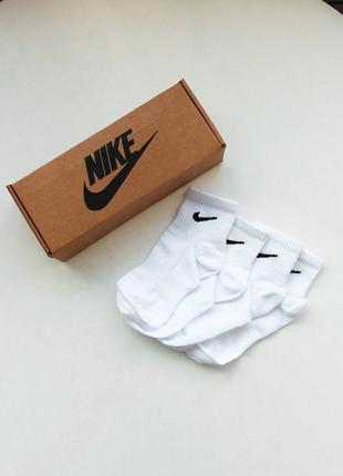 Середні шкарпетки nike | носки найк середні білі5 фото