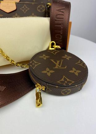 Сумка луї віттон коричнева louis vuitton multi pochette brown7 фото