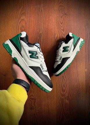 Кроссовки мужские new balance 550 black &amp; white &amp; green