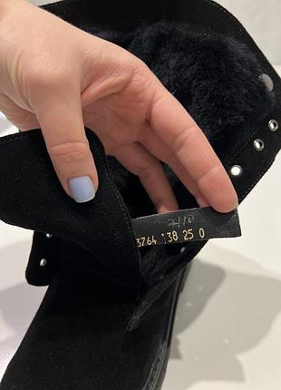 Замшевые женские зимние ботинки7 фото