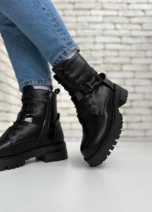 Новые черные зимние ботинки ботинки скидка7 фото