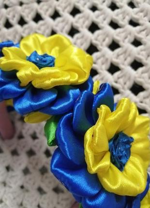 Обруч девичий, желто-голубой