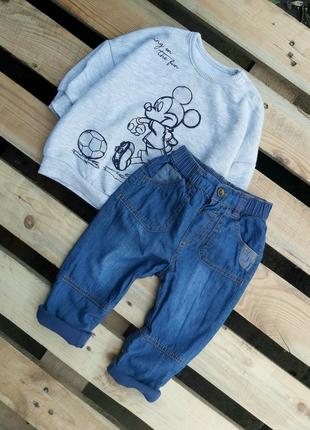 Набор от disney baby свитшот и брюки на х/б подкладке 🔥❤🔥💖1 фото
