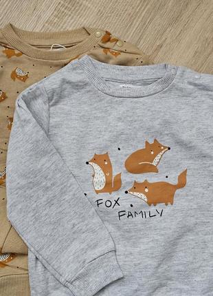 Класні костюмчики світшот і спортивні штани з принтом 🦊