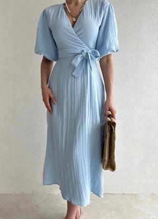 Жіноча довга сукня на запах. 42-48 рр. длинное женское платье на запах 01840 миш2 фото