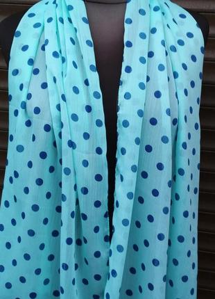 Распродажа, шарф женский, весенне-осенний, 140х45 см, цвет мятный, легкий2 фото