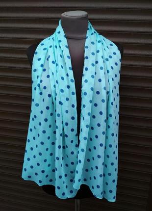 Розпродаж, шарф жіночий, весняно-осінній, 140х45 см, колір мятний, легкий