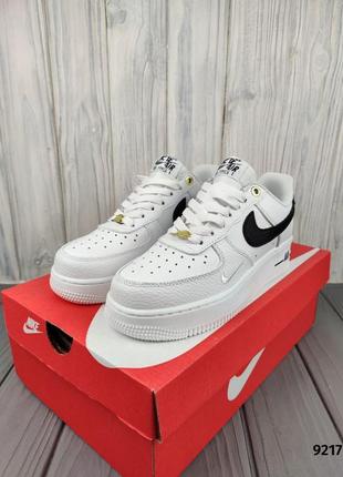 Кроссовки nike air force 1 af-1 white black1 фото