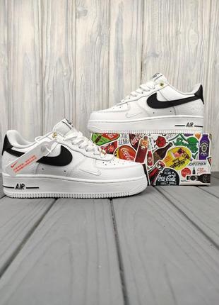 Кроссовки nike air force 1 af-1 white black5 фото