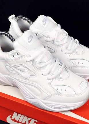 Кроссовки мужские nike m2k tekno all white👟