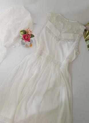 Шикарное белое женское платье на крестины 🪽7 фото