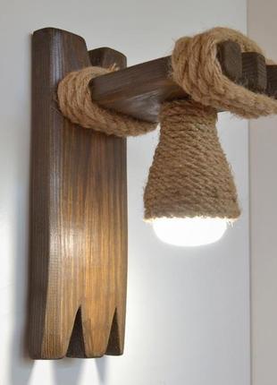 Деревянная бра из натурального дерева, настенный деревянный светильник