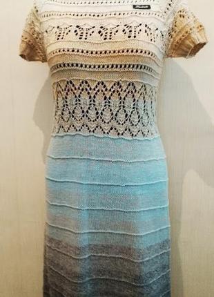 Платье вязаное спицами.3 фото