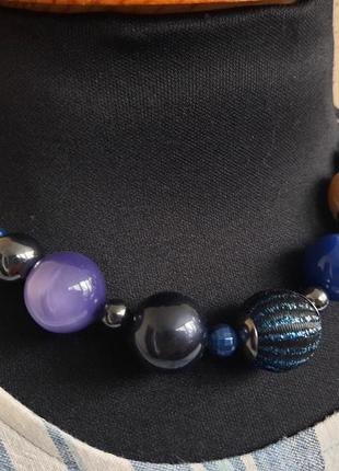 Разноцветное винтажное ожерелье с бусинами  next2 фото