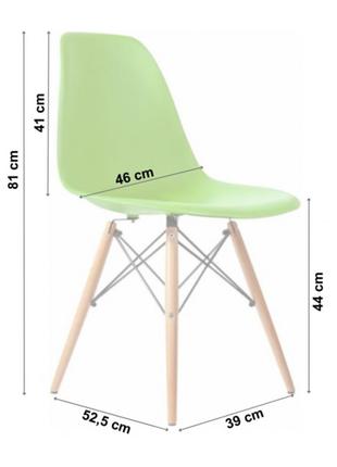 Крісло для кухні на ніжках bonro в-173 full kd зелене8 фото