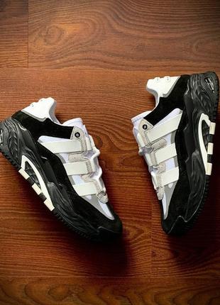 Кросівки чоловічі adidas niteball hd black & gray & white4 фото