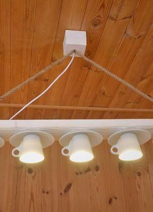 Дерев'яний кухонний світильник ручної роботи2 фото
