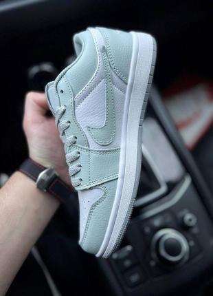 Кроссовки женские nike air jordan 1 low mint &amp; white👟3 фото