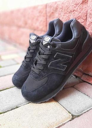 New balance 574 черные замшевая n кроссовки женские замшевыебоя баланс осенние весенние демисезонные демисезон низкие замши отличное качество низкие1 фото