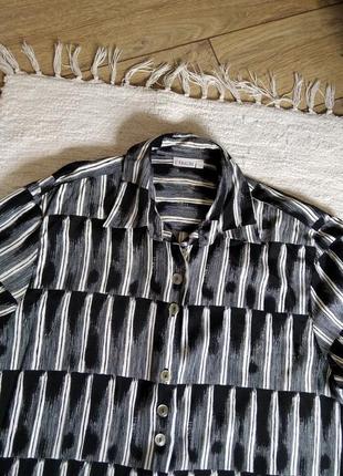 Сорочка ,рубашка чорно -біла прямого крою від l'araldo2 фото