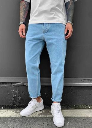 Люксовые мом джинсы в голубом цвете1 фото