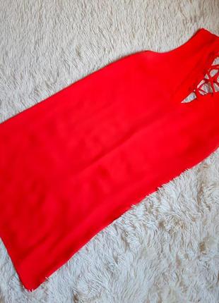 Красивое яркое платье со шнуровкой на спинке от river island