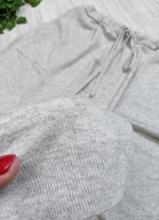 Штани джогери шовк вовна кашемір жіночі сірі7 фото