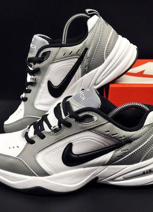 👟кросівки чоловічі nike air monarch iv white & gray👟