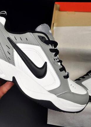 👟кросівки чоловічі nike air monarch iv white & gray👟7 фото