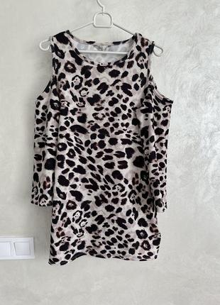 Платье мини леопардовый принт1 фото