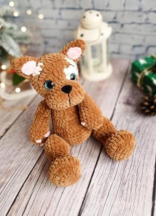 Бульдог, плюшева собачка 3