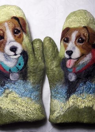 Валяные варежки патрон