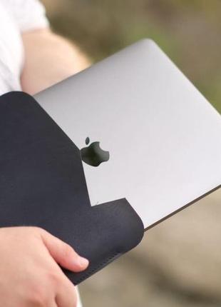 Кожаный чехол для macbook, кожаный чехол для ультрабука, кожаный чехол для любой модели ноутбука1 фото