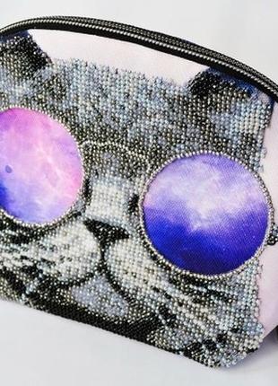 Сумка косметичка кіт в окулярах від гармати наталії