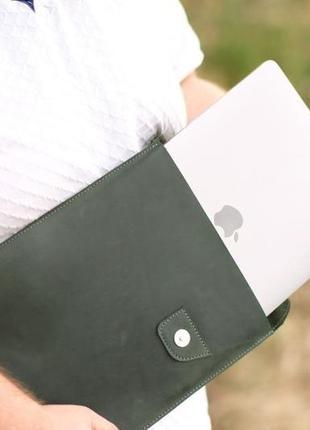 Кожаный чехол для macbook, кожаный чехол для ультрабука, кожаный чехол для любой модели ноутбука6 фото