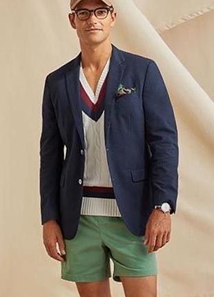 Піджак блейзер жакет short синій 100% вовна дизайнерський бренд paul costelloe modern fit