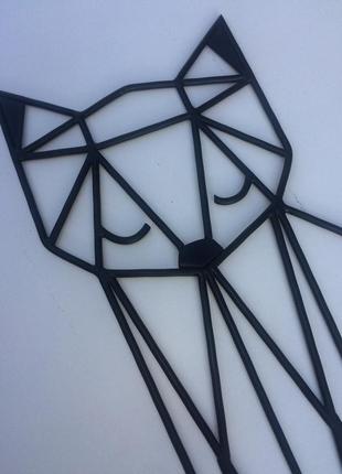 Настінний декор панно картина кішка лофт з металу ручної роботи4 фото