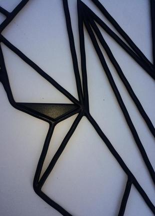 Настінний декор панно картина кабан лофт з металу ручної роботи5 фото