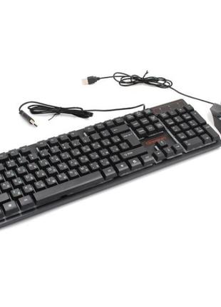 Keyboard hk-6300tz геймерська клавіатура+мишка з підсвічуванням, дротова2 фото