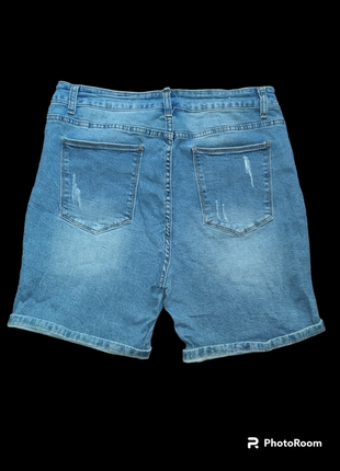 Батальные джинсовые шорты2 фото