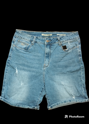 Батальные джинсовые шорты1 фото