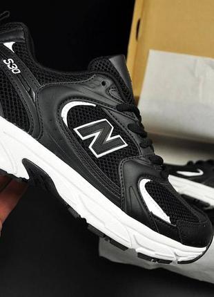 New balance 530 black & white7 фото