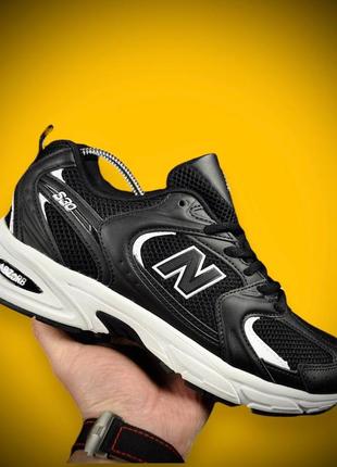 New balance 530 black & white2 фото