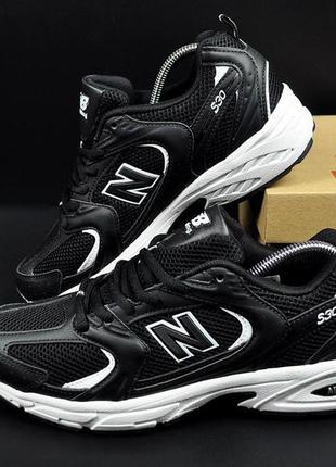 New balance 530 black & white3 фото