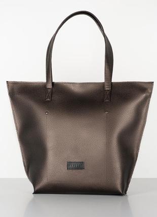 "shopper bag 02" bronze на молнии1 фото