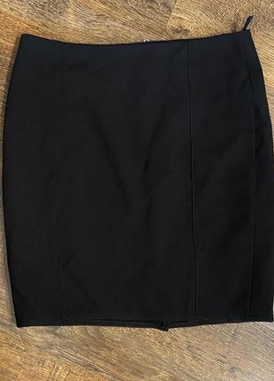 Чорна коротка спідниця олівець базова спілниця юбка marc aurel классическая чёрная юбка карандаш2 фото