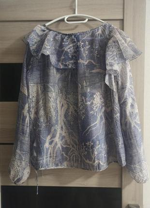H&m красивая воздушная блуза лиоцелл в стиле sezane ba&sh3 фото