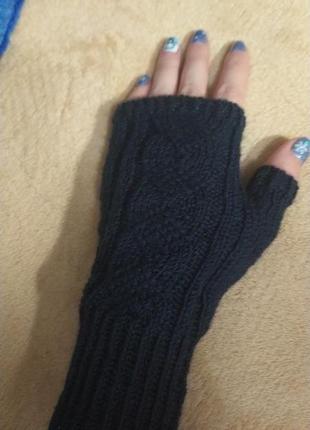 Жіночі перчатки без пальчиків, жіночі мітенки6 фото